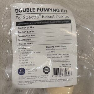 NWT Spectra Double Pumping Kit for Spectra Breast Pumps
